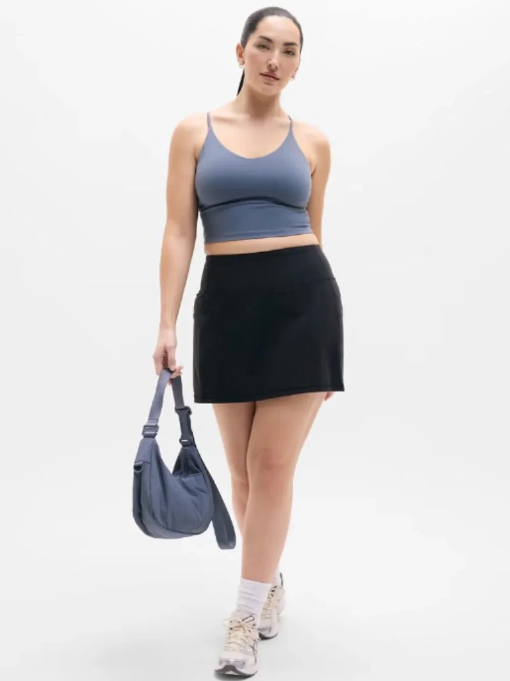 NWT! Athleta Black Salutation Stash Pocket 14.5" Skort Size Large